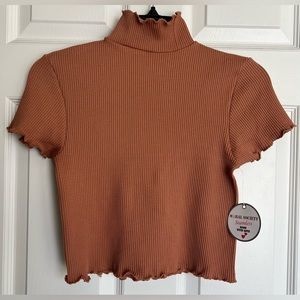 Moral Society, S/M, brown, girls seamless crop